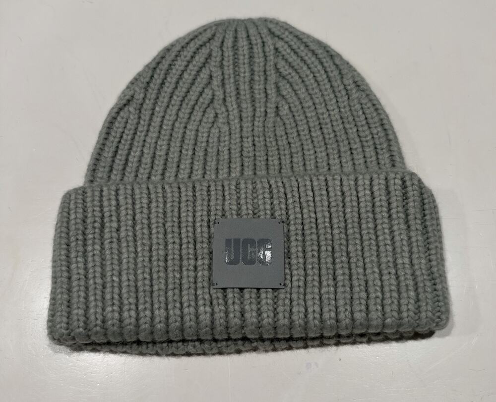 Womens UGG Chunky Rib Beanie - Grey Mist, One Size [103603]
